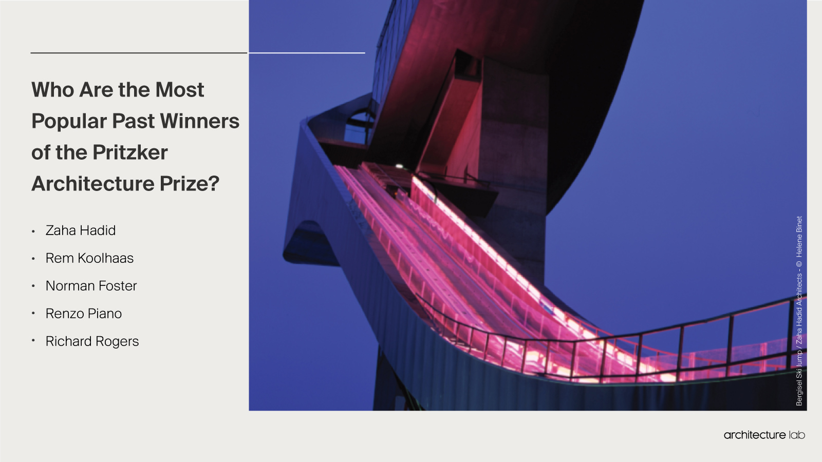 Who are the most popular past pritzker architecture prize winners?