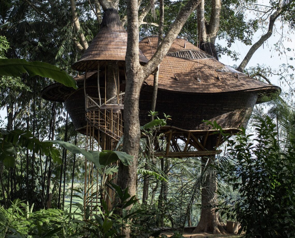 Tree house at bambu indah / ibuku