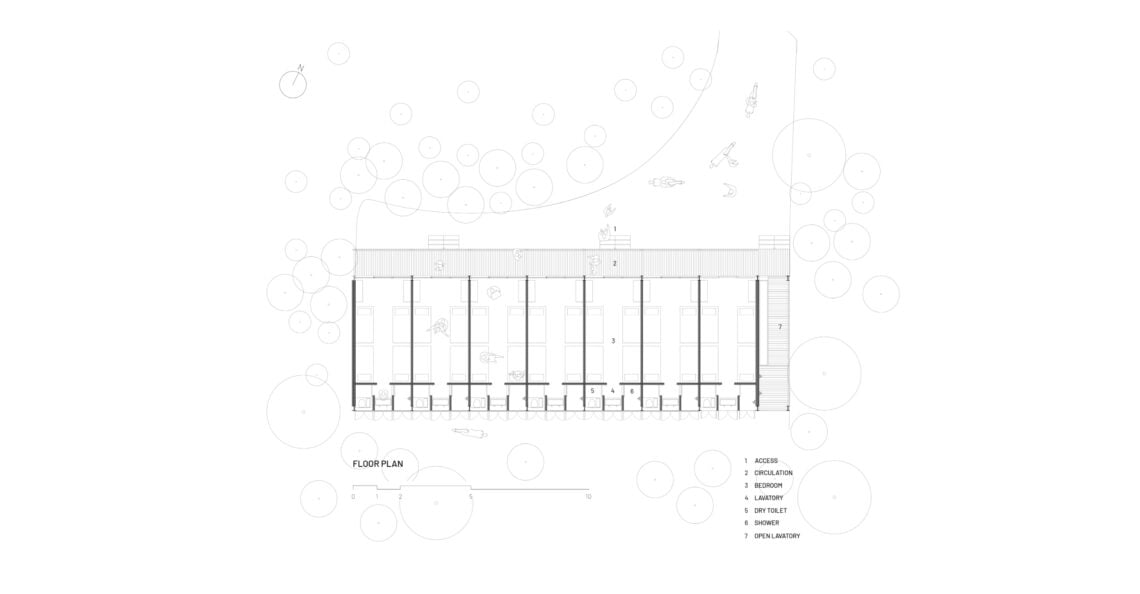 Hippofarm bioclimatic dormitories / t3 architects