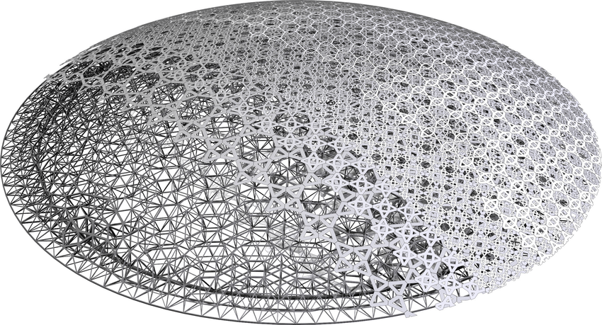 Interview With Ila Colombo And Ross Lovegrove Of Deond 1 Louvre museum abu dhabi indicating the spaceframe and