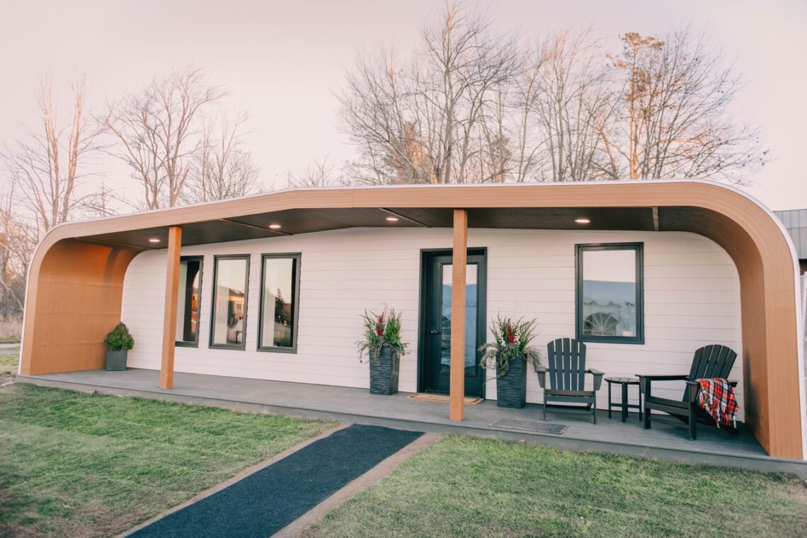 19 3D-Printed Houses Shaping The Future Of Sustainable Living 210 12. Biohome3d by the university of maine advanced structures and composites center