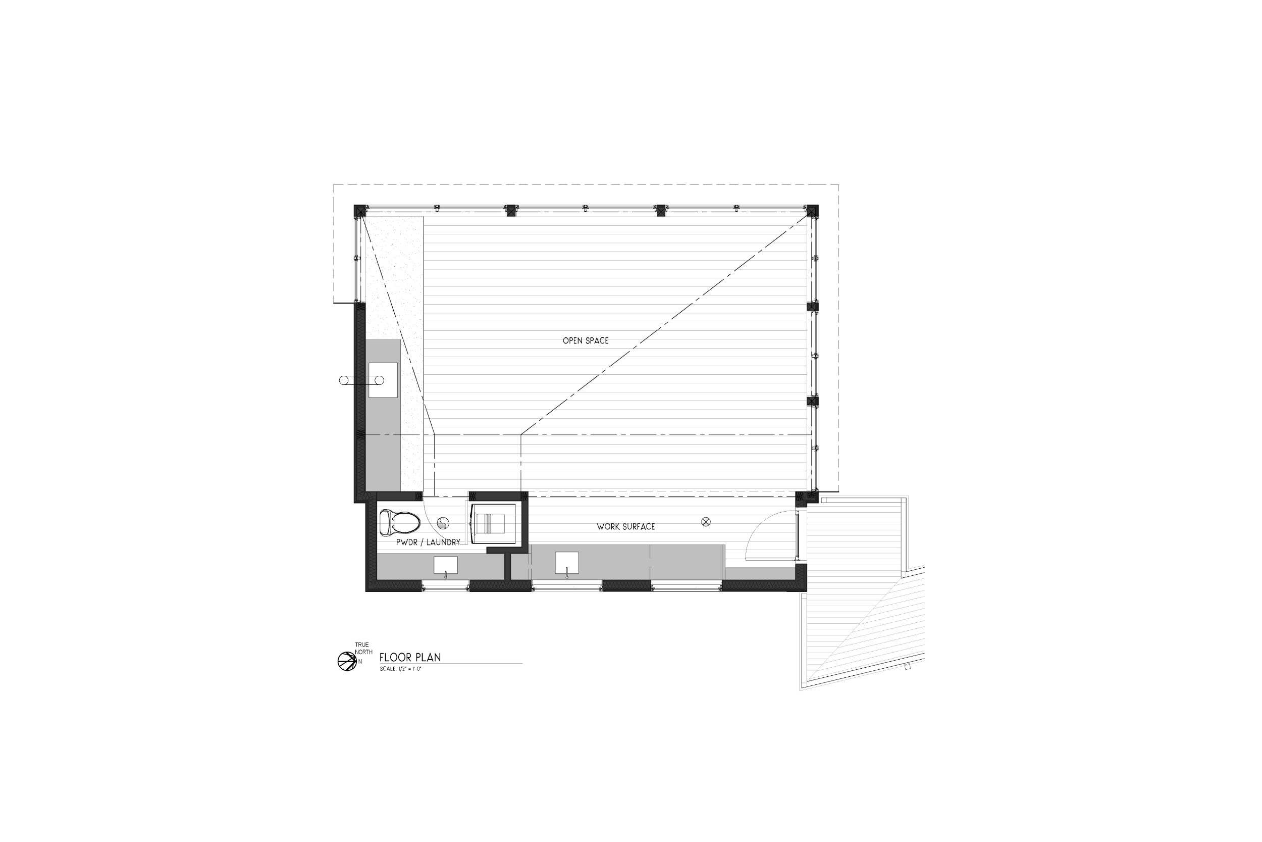 Daymark_Green Cabin_Floor Plan Green cabin / daymark design