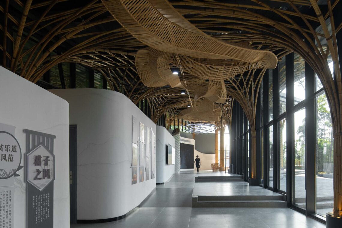 Qionglai bamboo pavilion / uno architects china