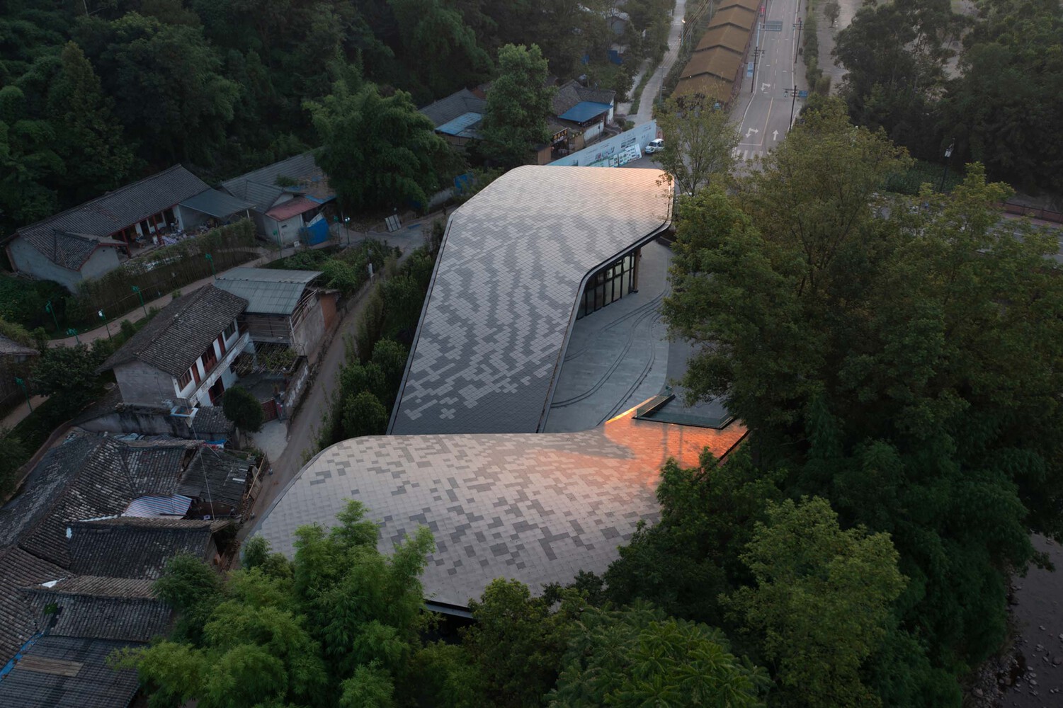 Qionglai bamboo pavilion / uno architects china