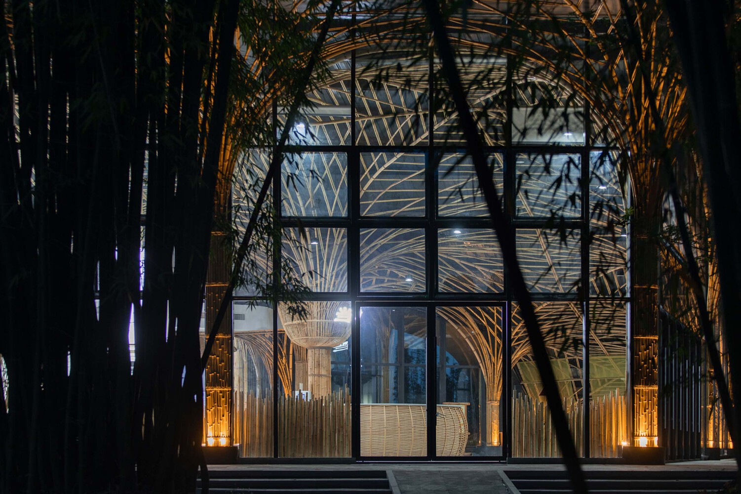 Qionglai bamboo pavilion / uno architects china