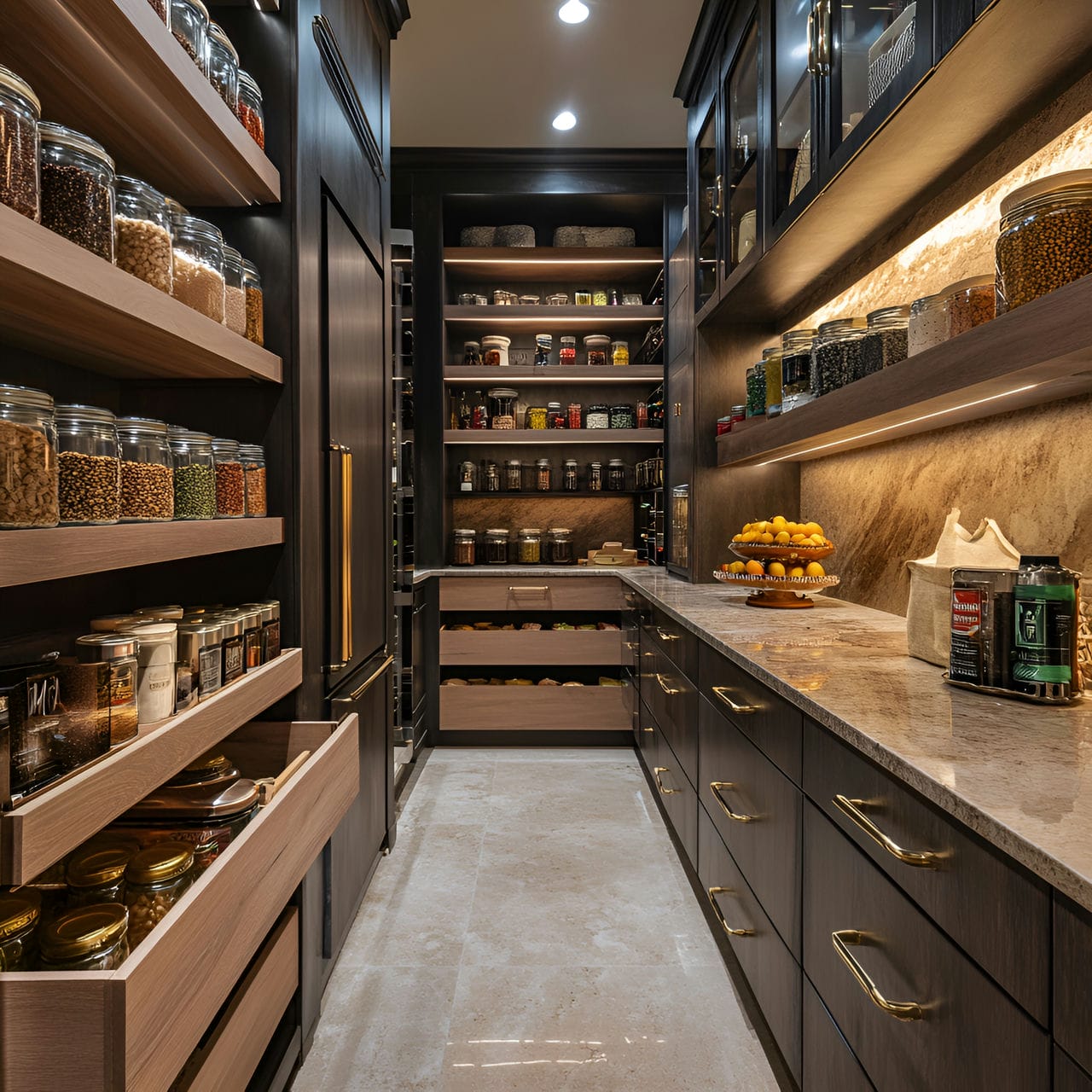 20 Best Kitchen Ideas And How To Design One Yourself! 288 11. Walk-in pantry