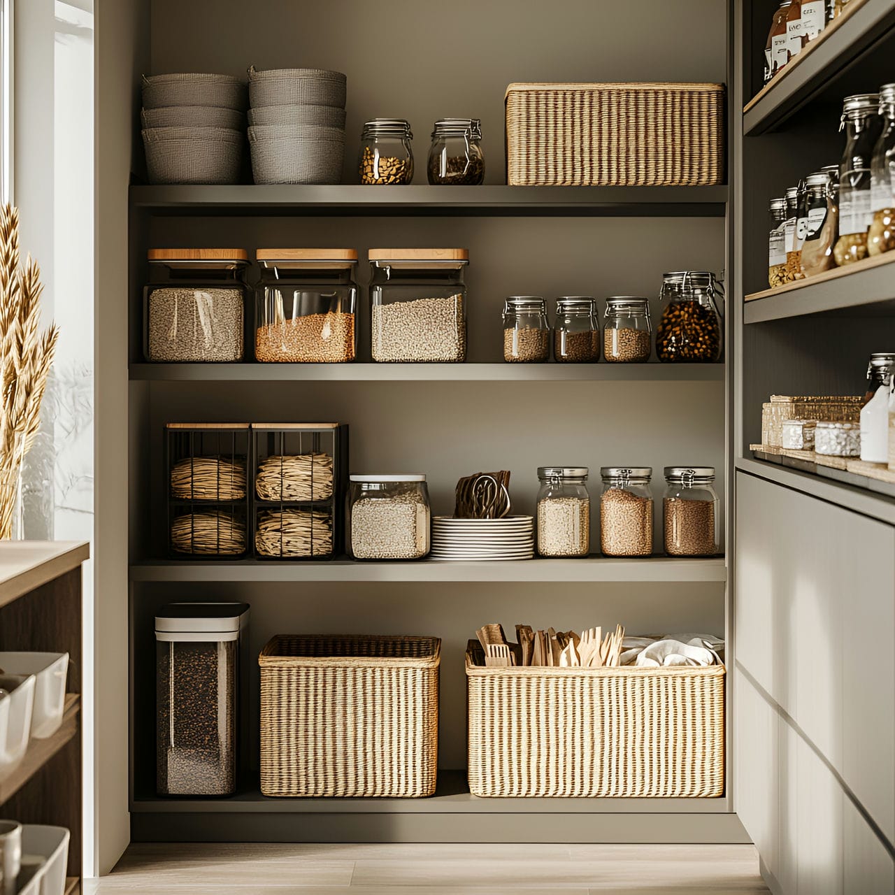 20 Best Kitchen Ideas And How To Design One Yourself! 295 11. Walk-in pantry