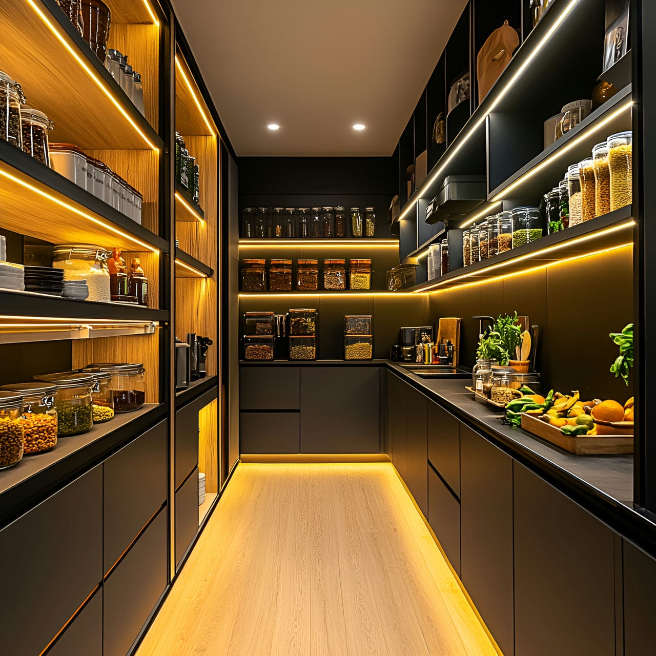 20 Best Kitchen Ideas And How To Design One Yourself! 291 11. Walk-in pantry
