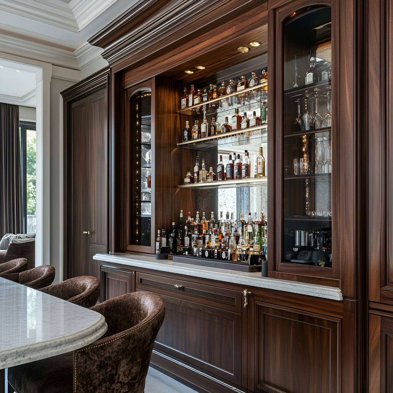 20 Best Dining Room Ideas And How To Design One Yourself! 283 12. Built-in bar