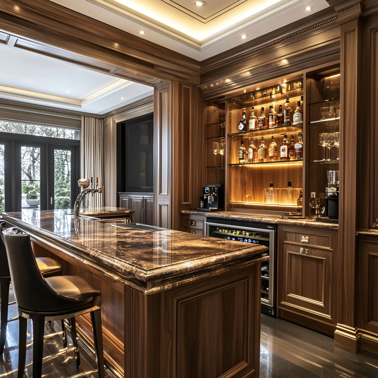 20 Best Dining Room Ideas And How To Design One Yourself! 284 12. Built-in bar
