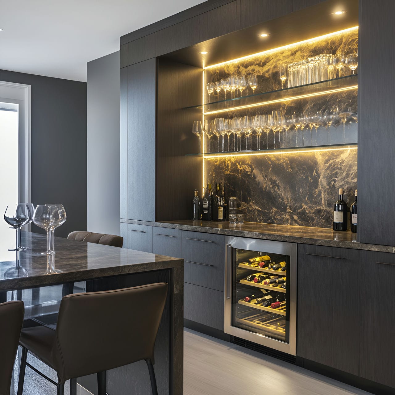 20 Best Dining Room Ideas And How To Design One Yourself! 289 12. Built-in bar