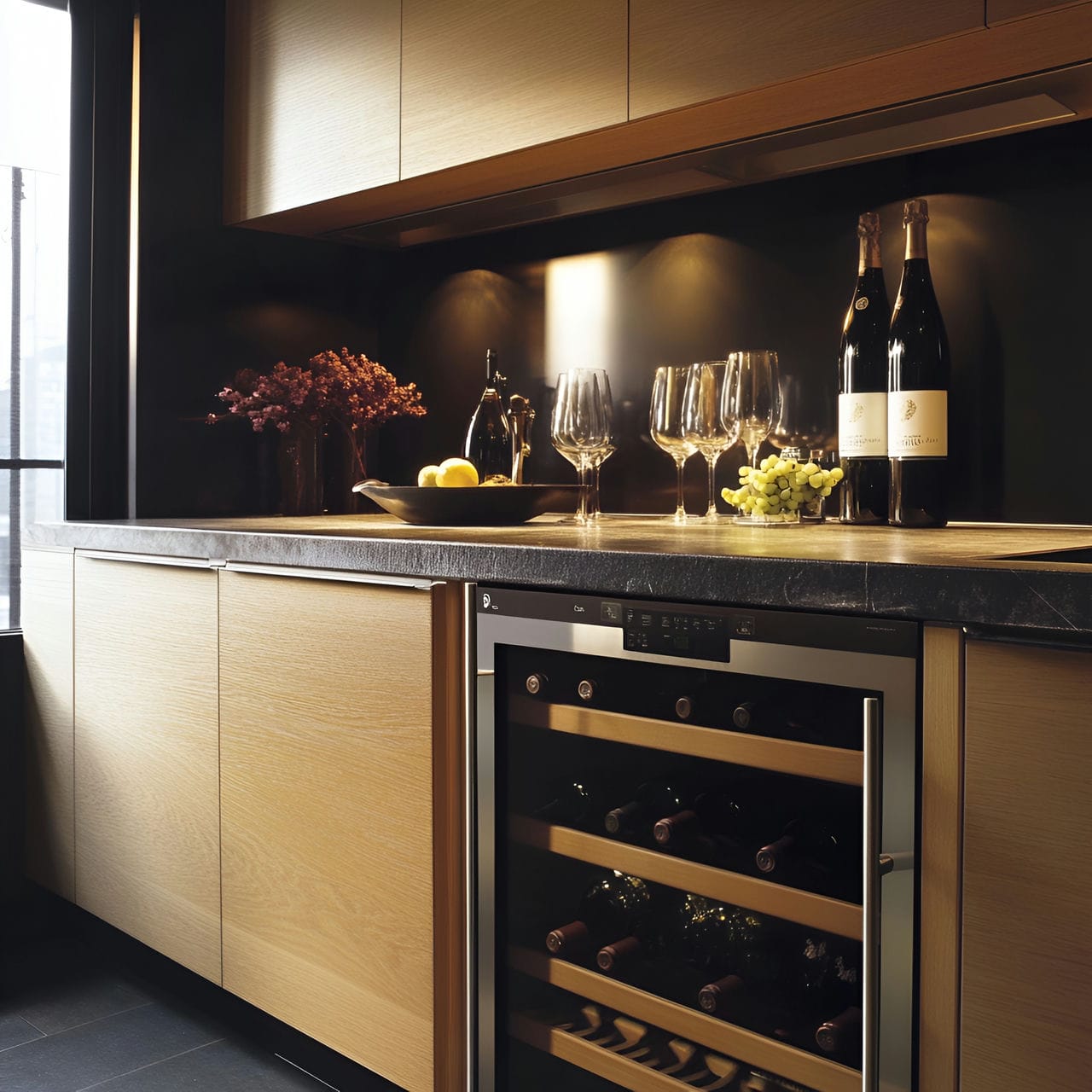 20 Best Kitchen Ideas And How To Design One Yourself! 310 13. Built-in wine refrigerator