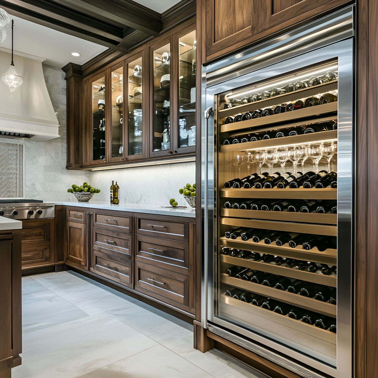 20 Best Kitchen Ideas And How To Design One Yourself! 305 13. Built-in wine refrigerator