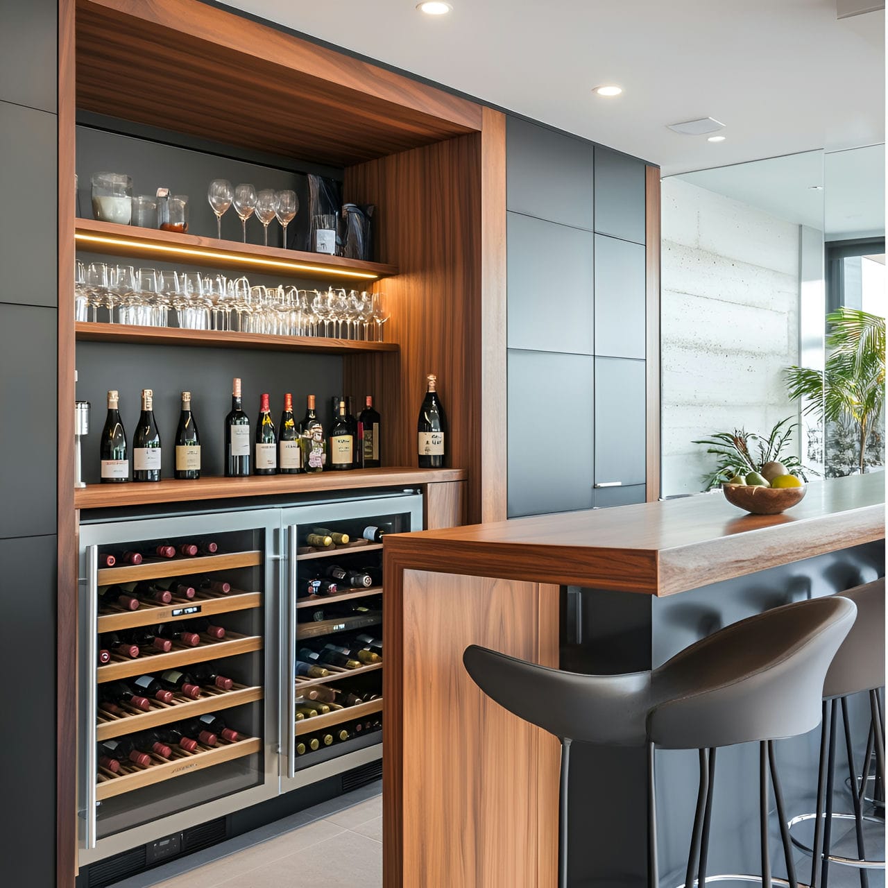20 Best Kitchen Ideas And How To Design One Yourself! 306 13. Built-in wine refrigerator