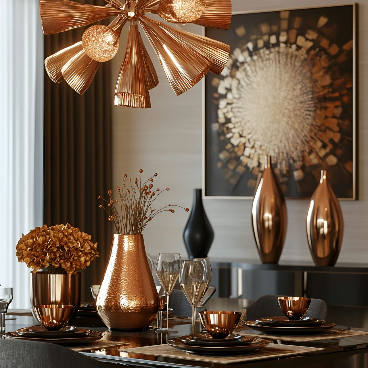 20 Best Dining Room Ideas And How To Design One Yourself! 301 14. Metallic accentsย