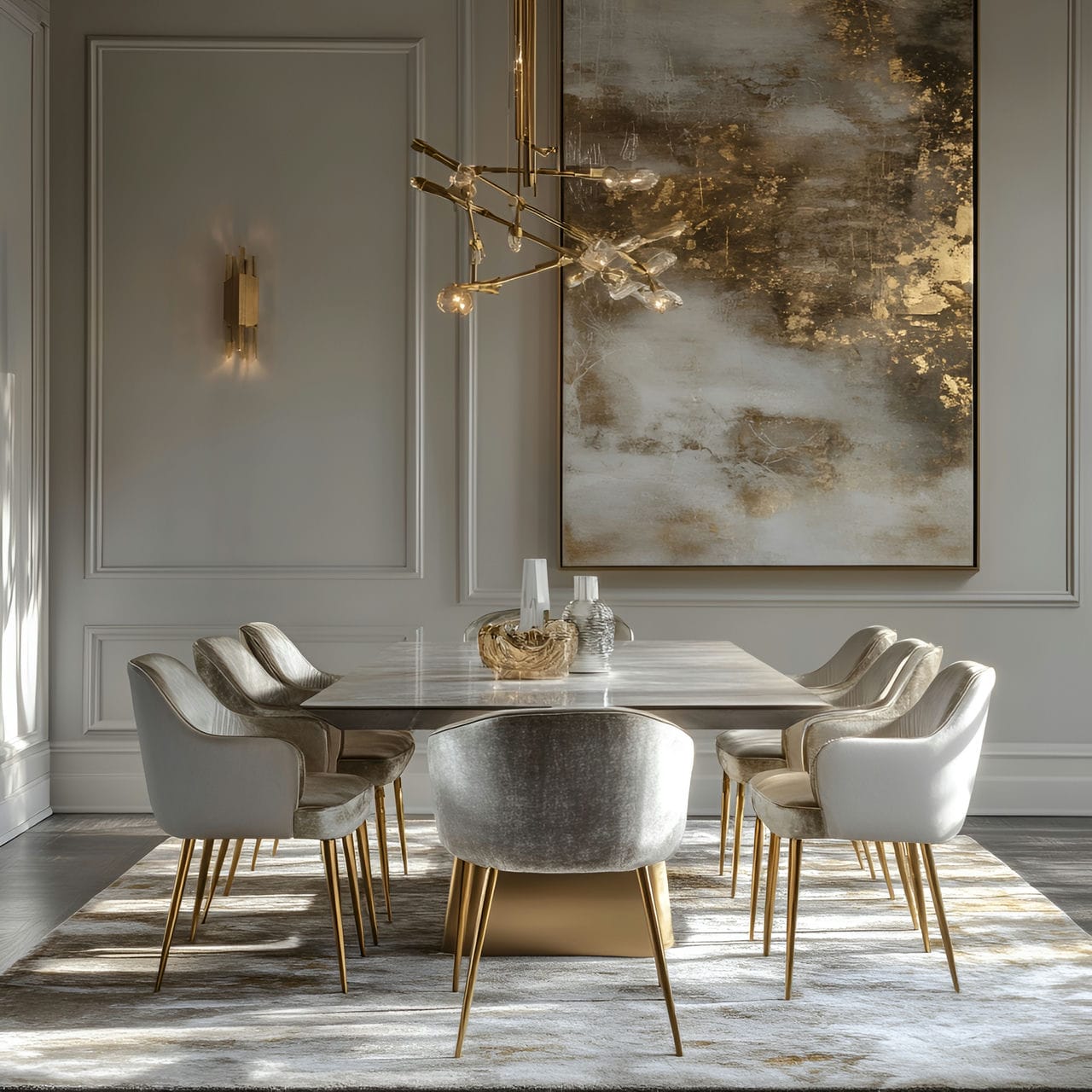 20 Best Dining Room Ideas And How To Design One Yourself! 308 14. Metallic accentsย