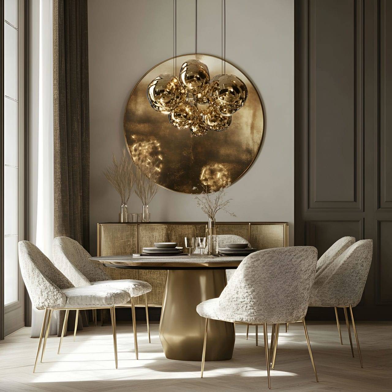 20 Best Dining Room Ideas And How To Design One Yourself! 306 14. Metallic accentsย
