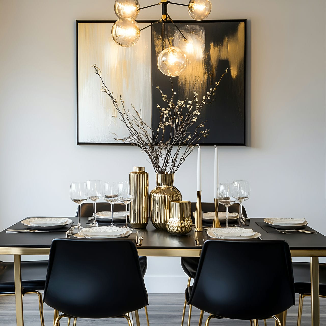 20 Best Dining Room Ideas And How To Design One Yourself! 307 14. Metallic accentsย