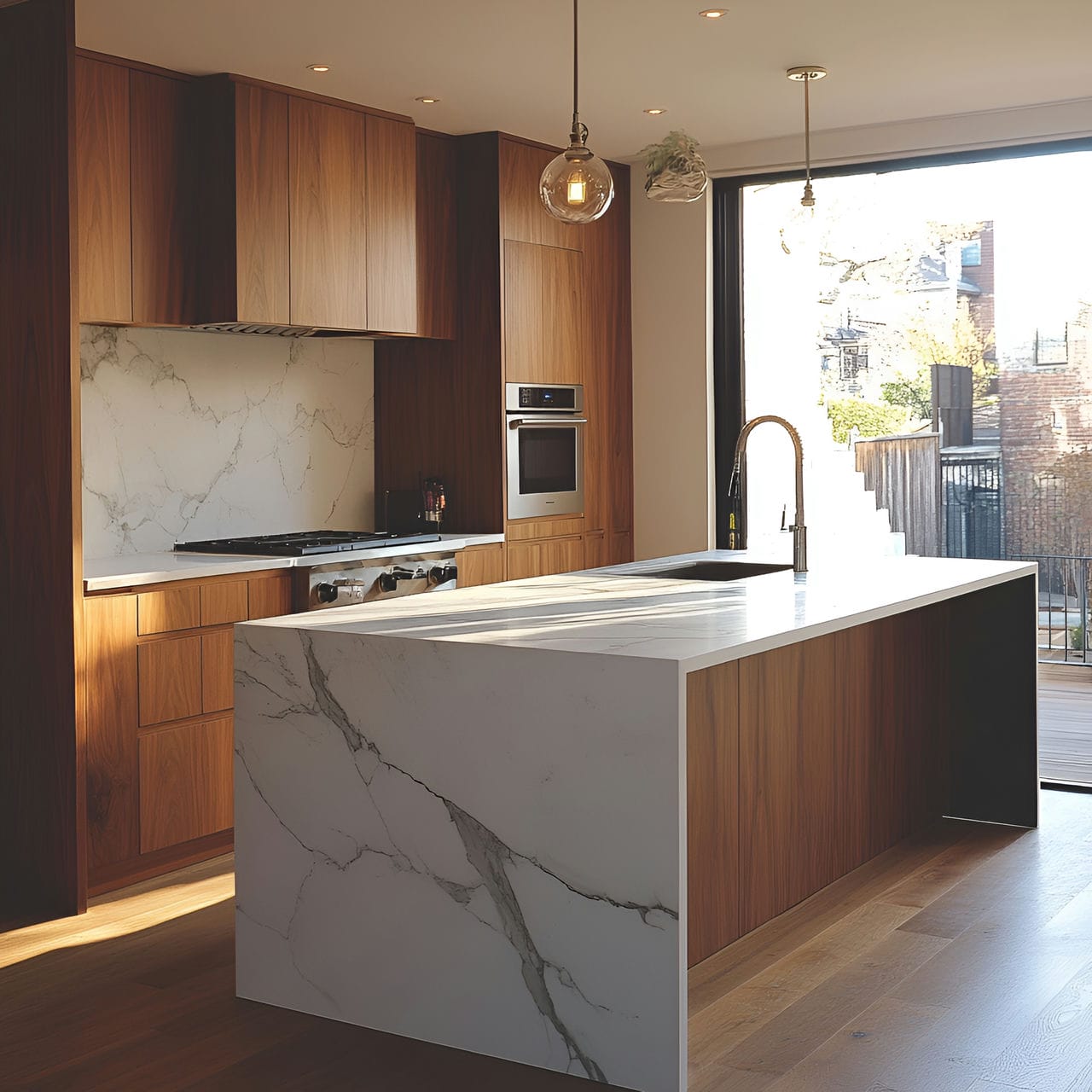 20 Best Kitchen Ideas And How To Design One Yourself! 325 15. Waterfall countertop
