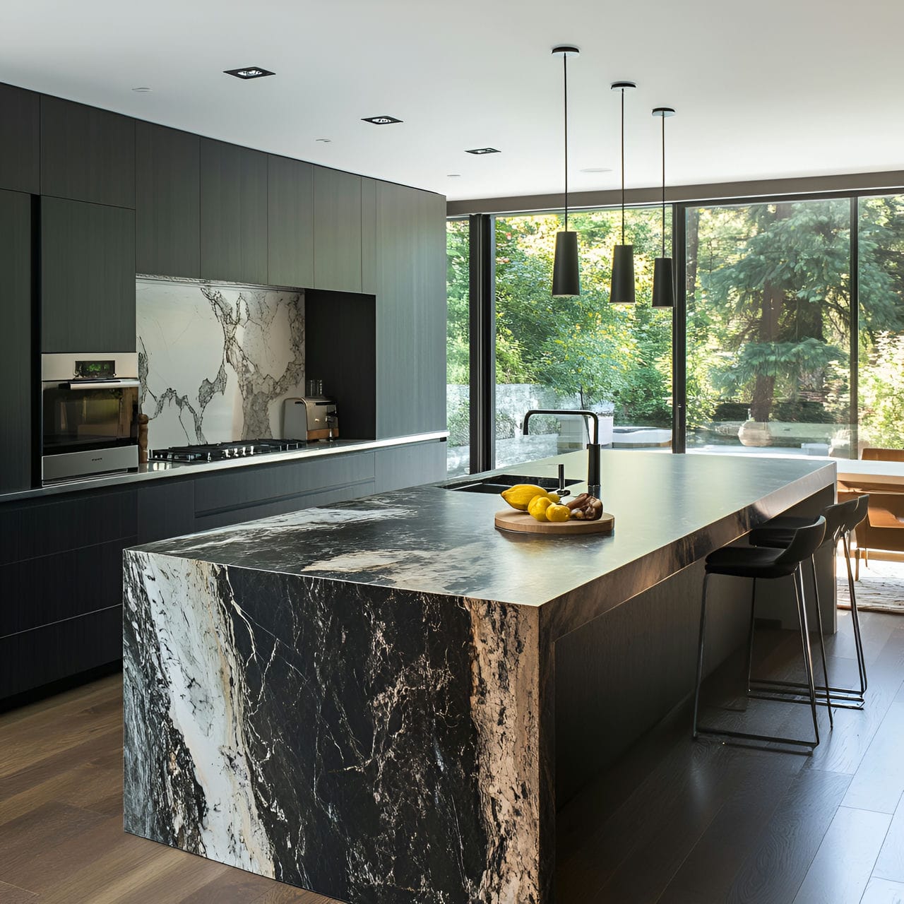 20 Best Kitchen Ideas And How To Design One Yourself! 328 15. Waterfall countertop