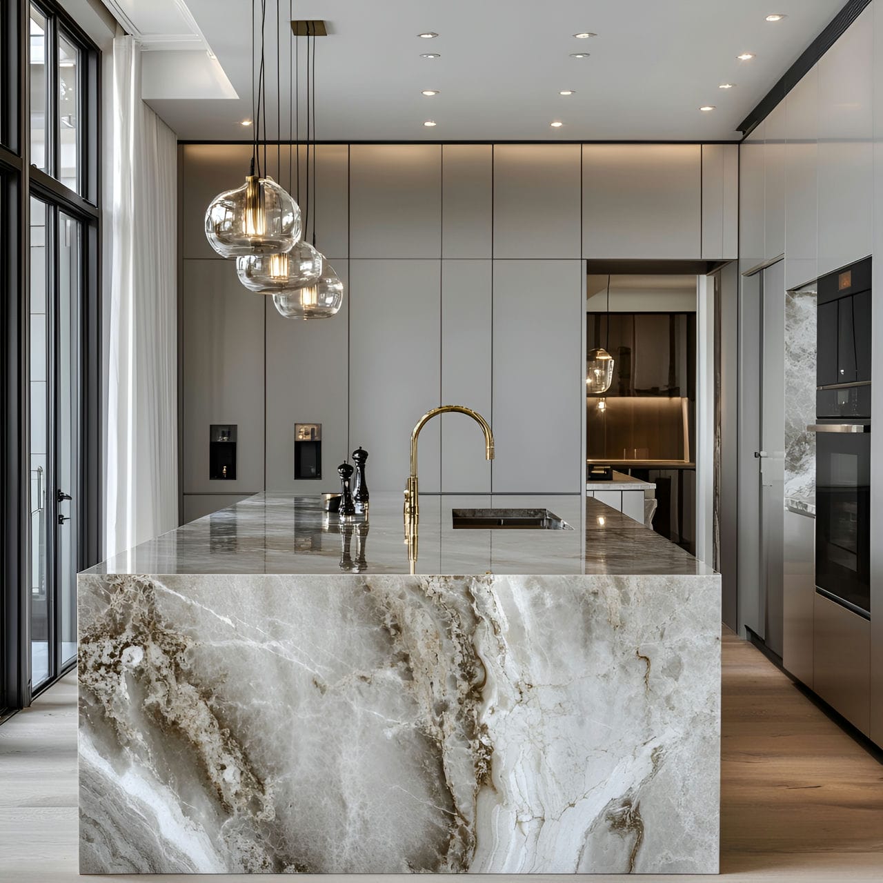 20 Best Kitchen Ideas And How To Design One Yourself! 330 15. Waterfall countertop
