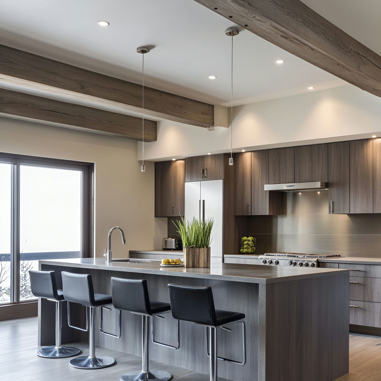 20 Best Kitchen Ideas And How To Design One Yourself! 333 16. Exposed wood beams