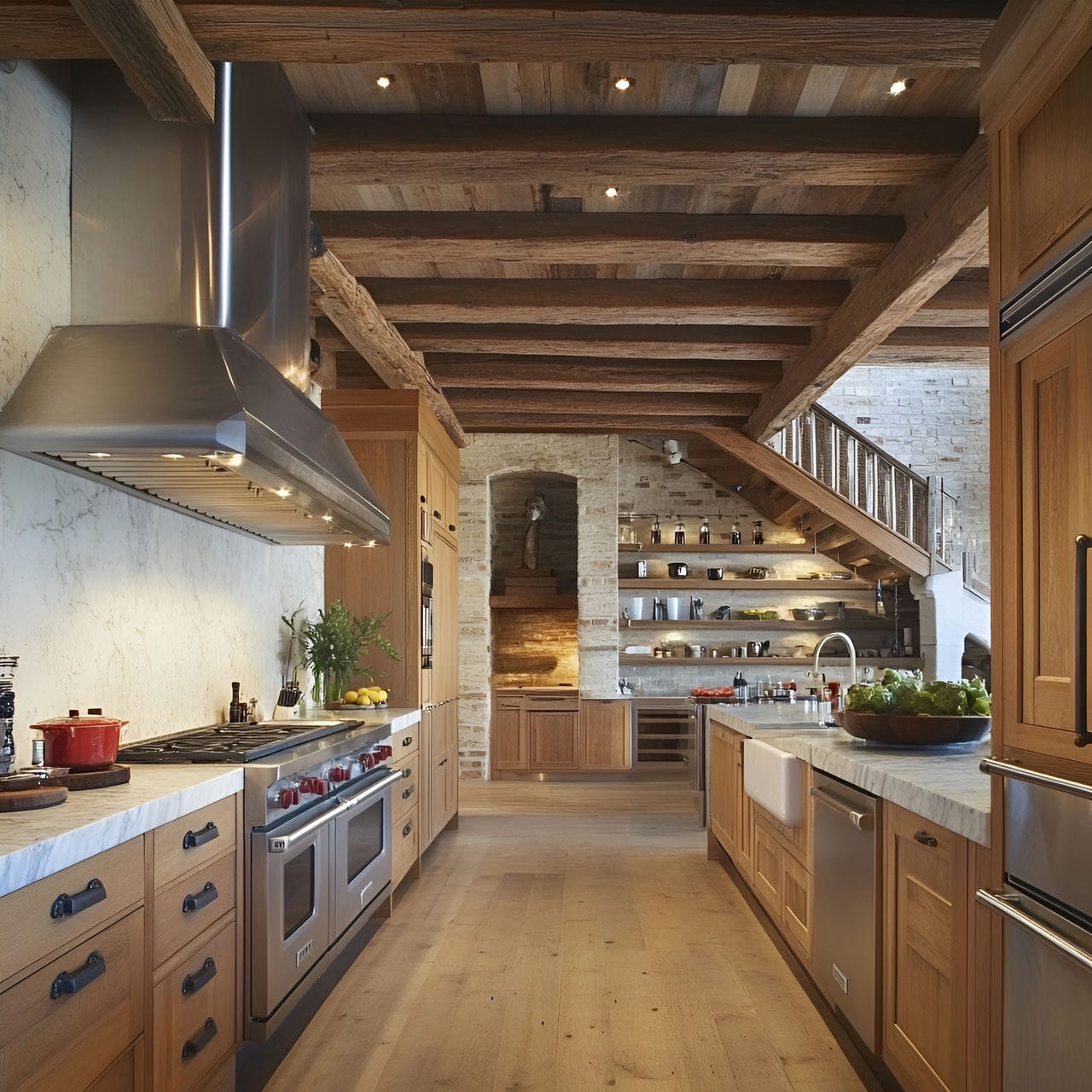 20 Best Kitchen Ideas And How To Design One Yourself! 339 16. Exposed wood beams