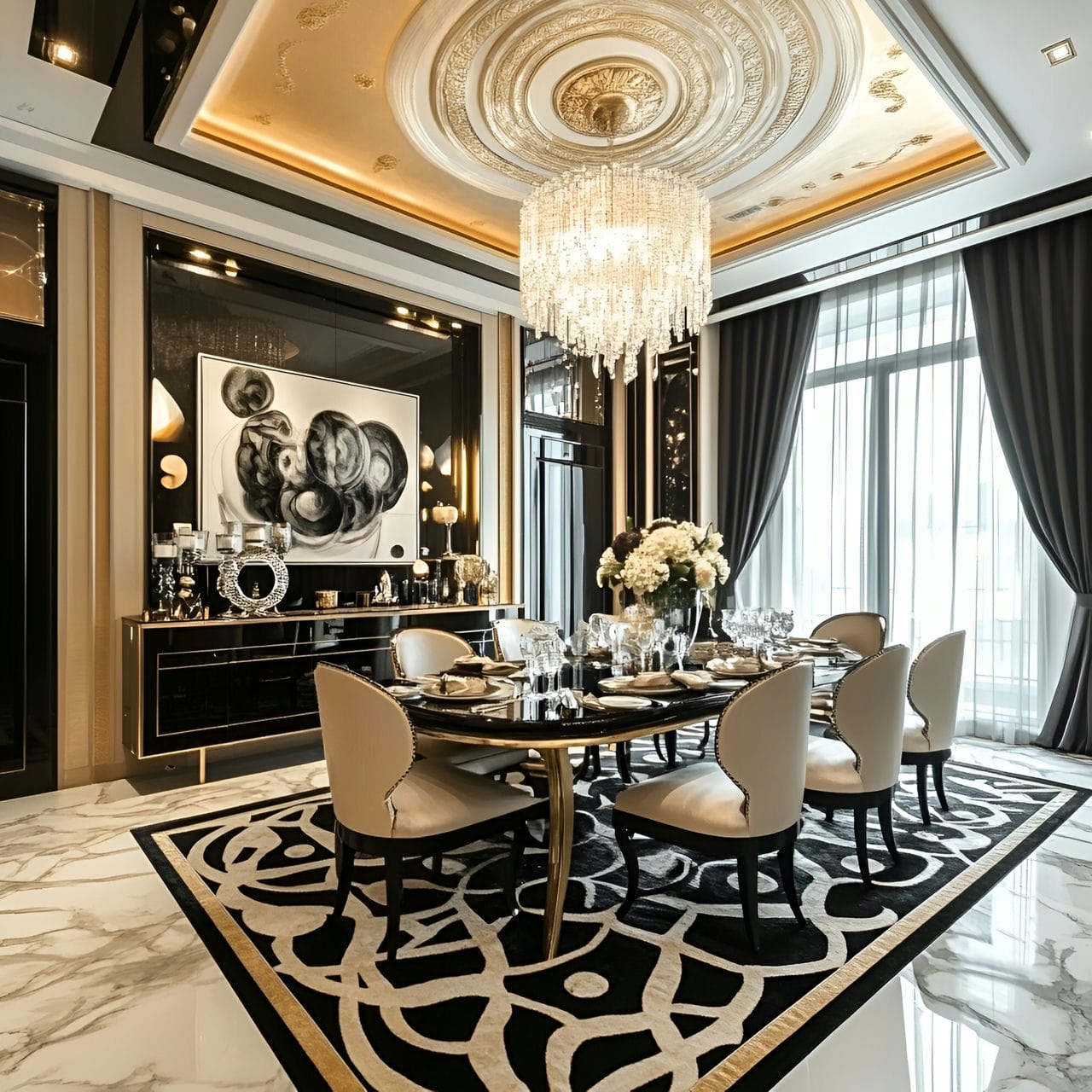 20 Best Dining Room Ideas And How To Design One Yourself! 323 16. High ceilings
