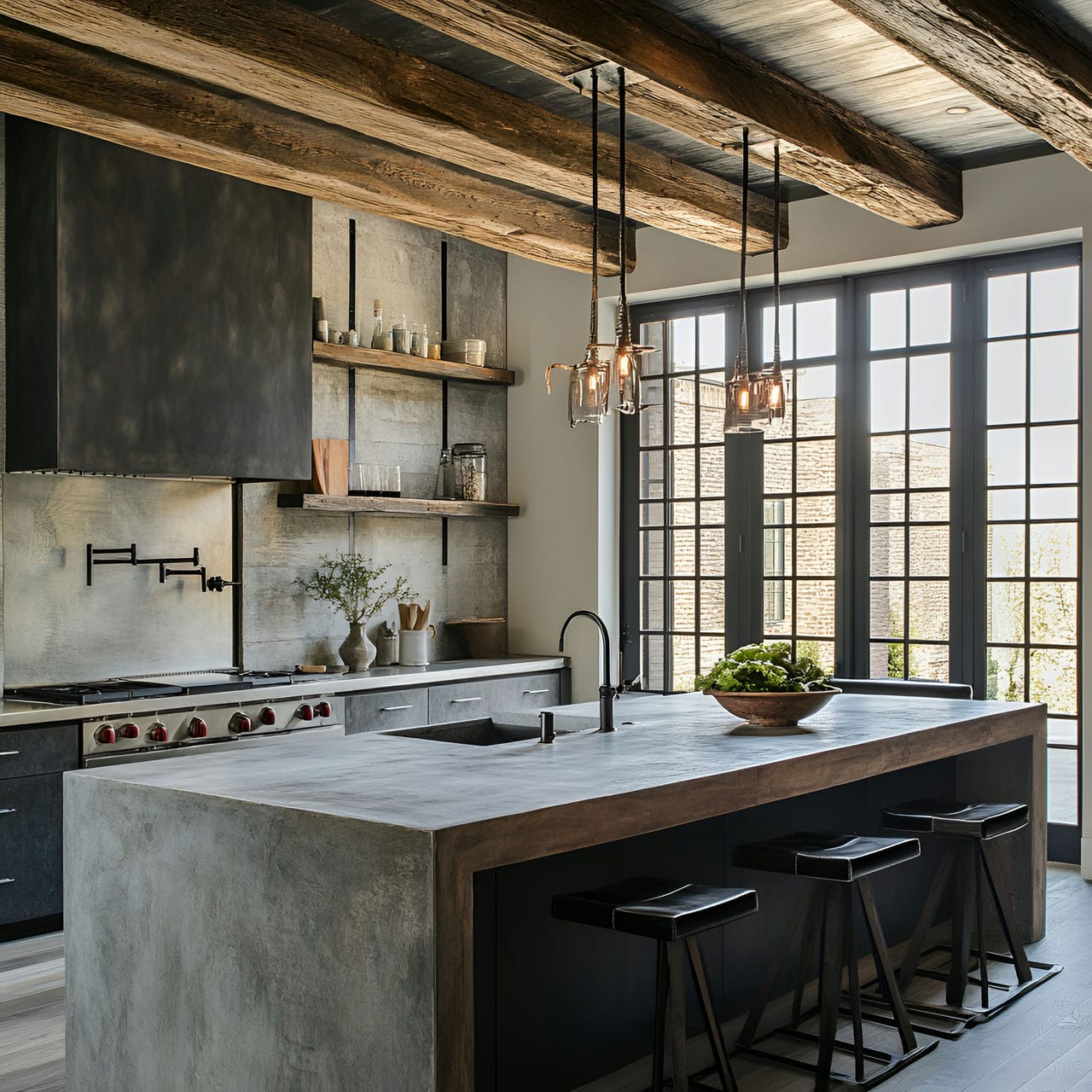 20 Best Kitchen Ideas And How To Design One Yourself! 340 16. Exposed wood beams