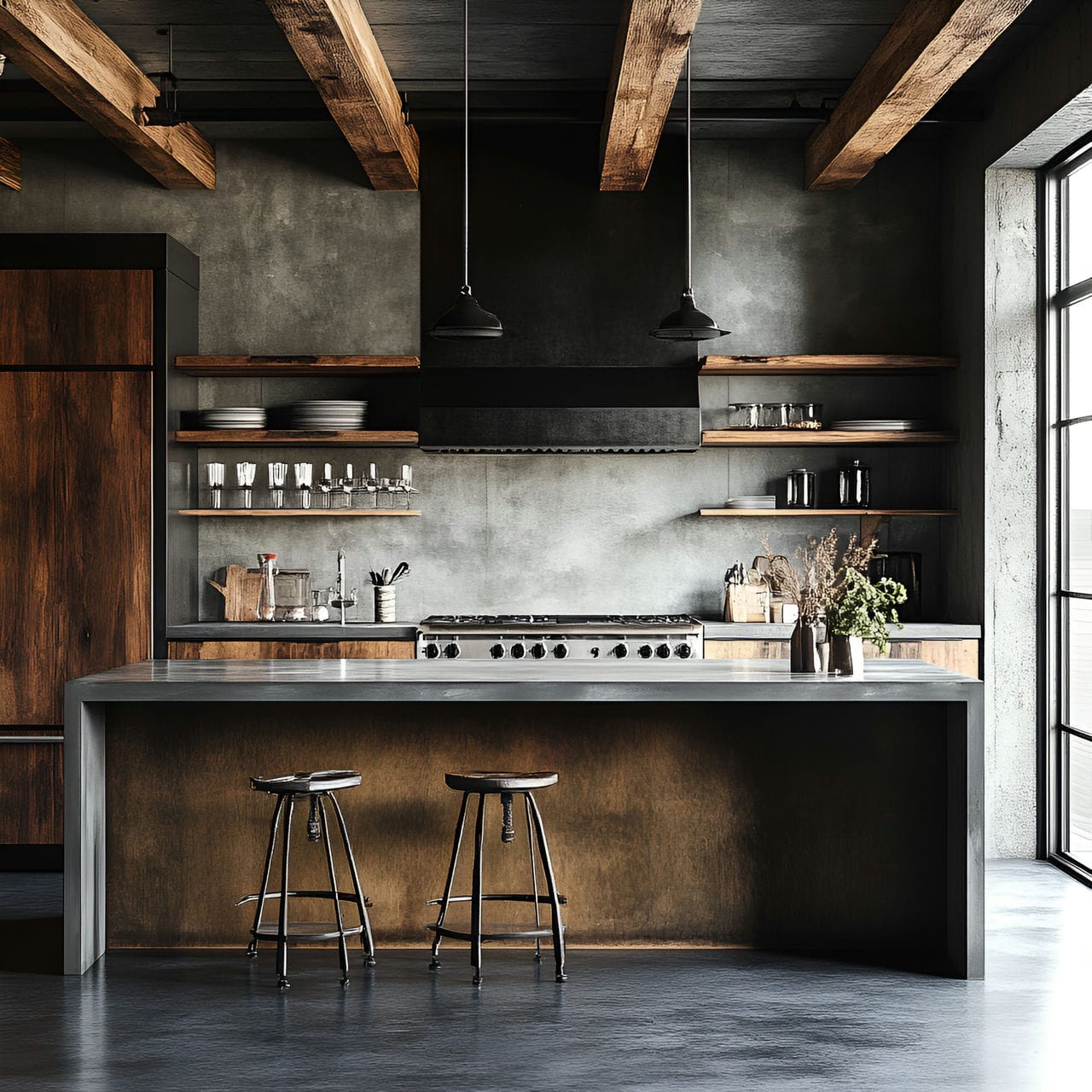 20 Best Kitchen Ideas And How To Design One Yourself! 341 16. Exposed wood beams