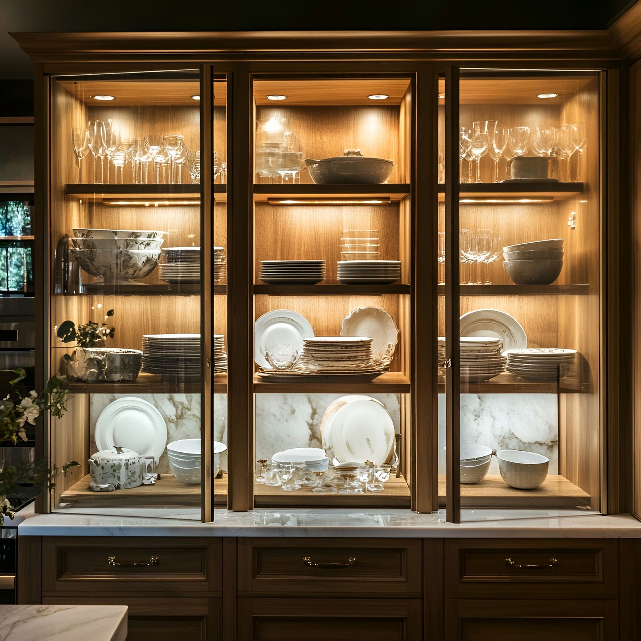 20 Best Kitchen Ideas And How To Design One Yourself! 342 17. Glass-front cabinets