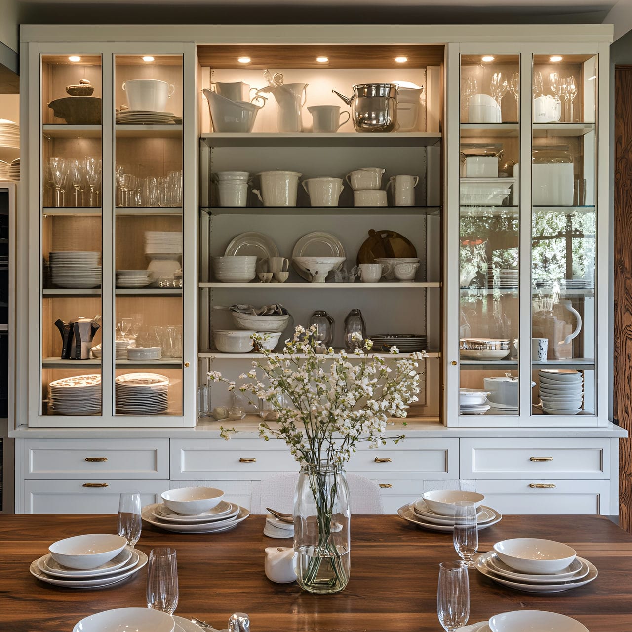 20 Best Kitchen Ideas And How To Design One Yourself! 343 17. Glass-front cabinets