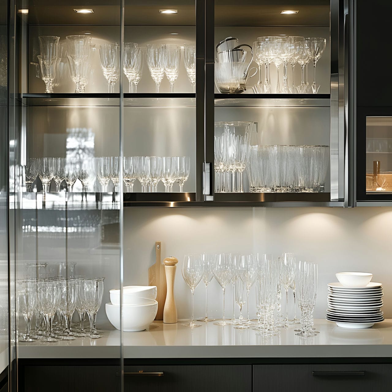 20 Best Kitchen Ideas And How To Design One Yourself! 347 17. Glass-front cabinets