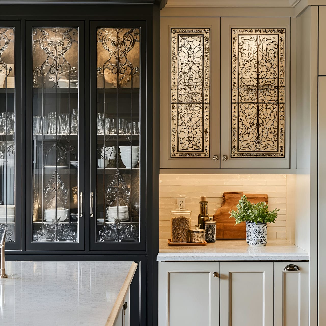 20 Best Kitchen Ideas And How To Design One Yourself! 348 17. Glass-front cabinets
