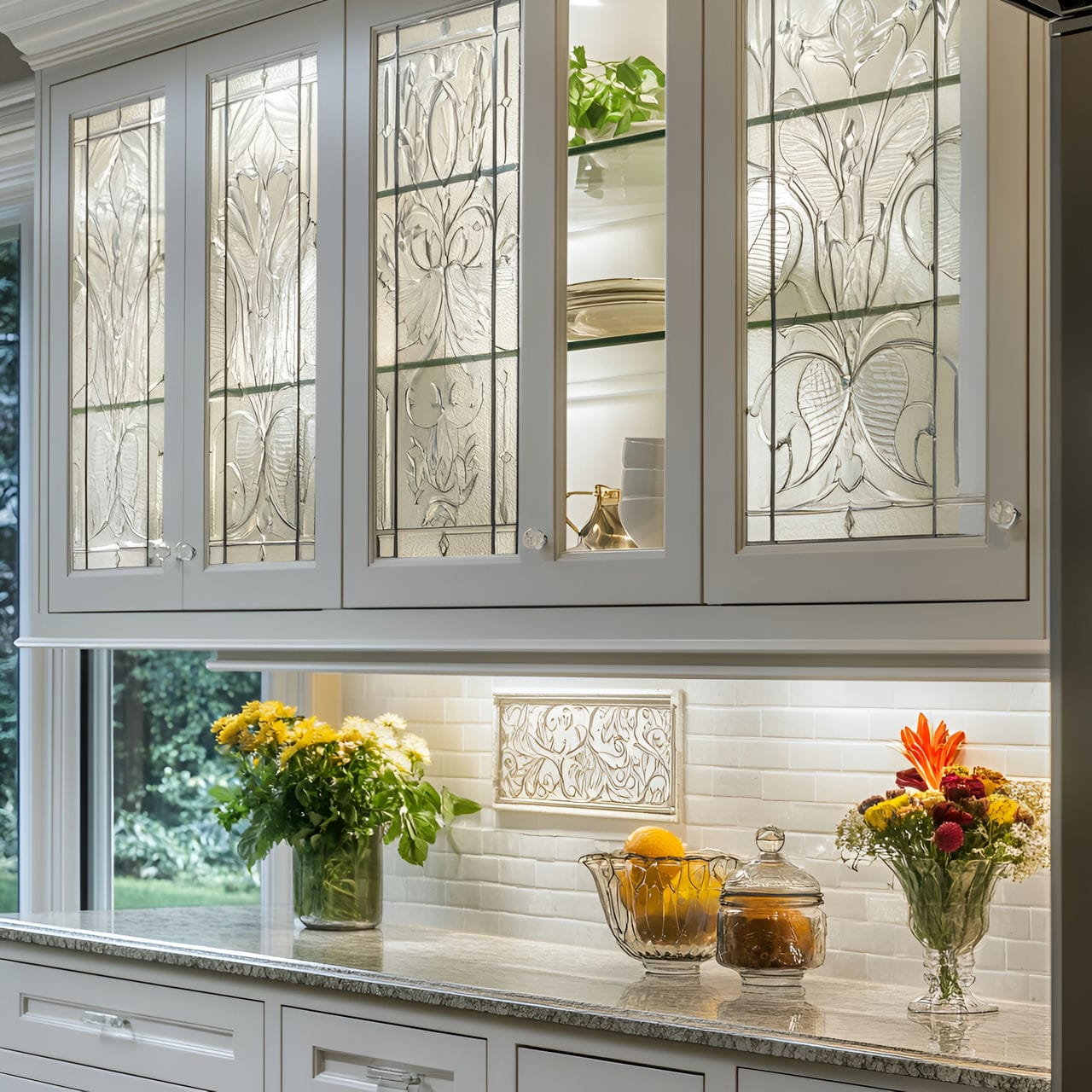 20 Best Kitchen Ideas And How To Design One Yourself! 349 17. Glass-front cabinets