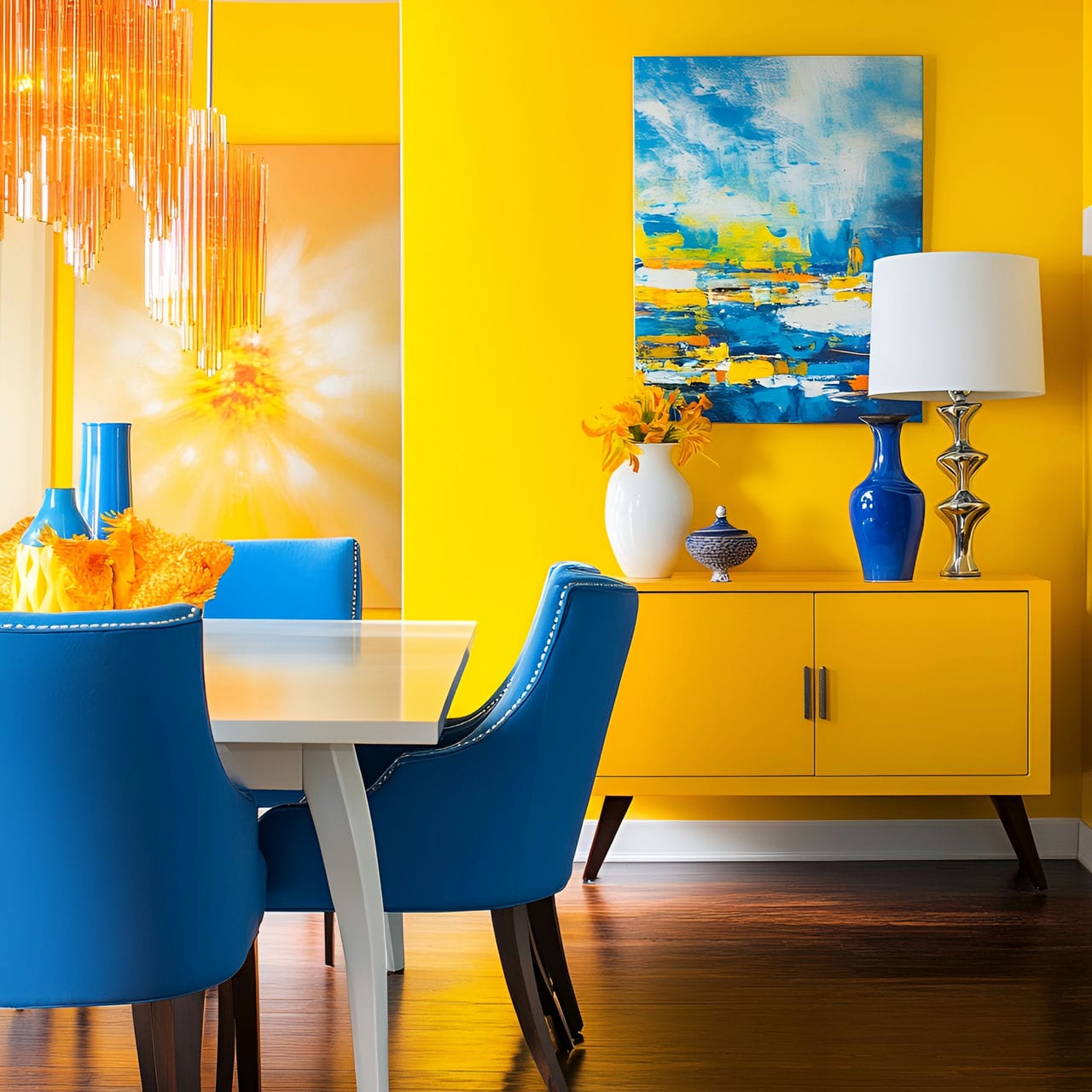 20 Best Dining Room Ideas And How To Design One Yourself! 339 18. Bold color accentsย