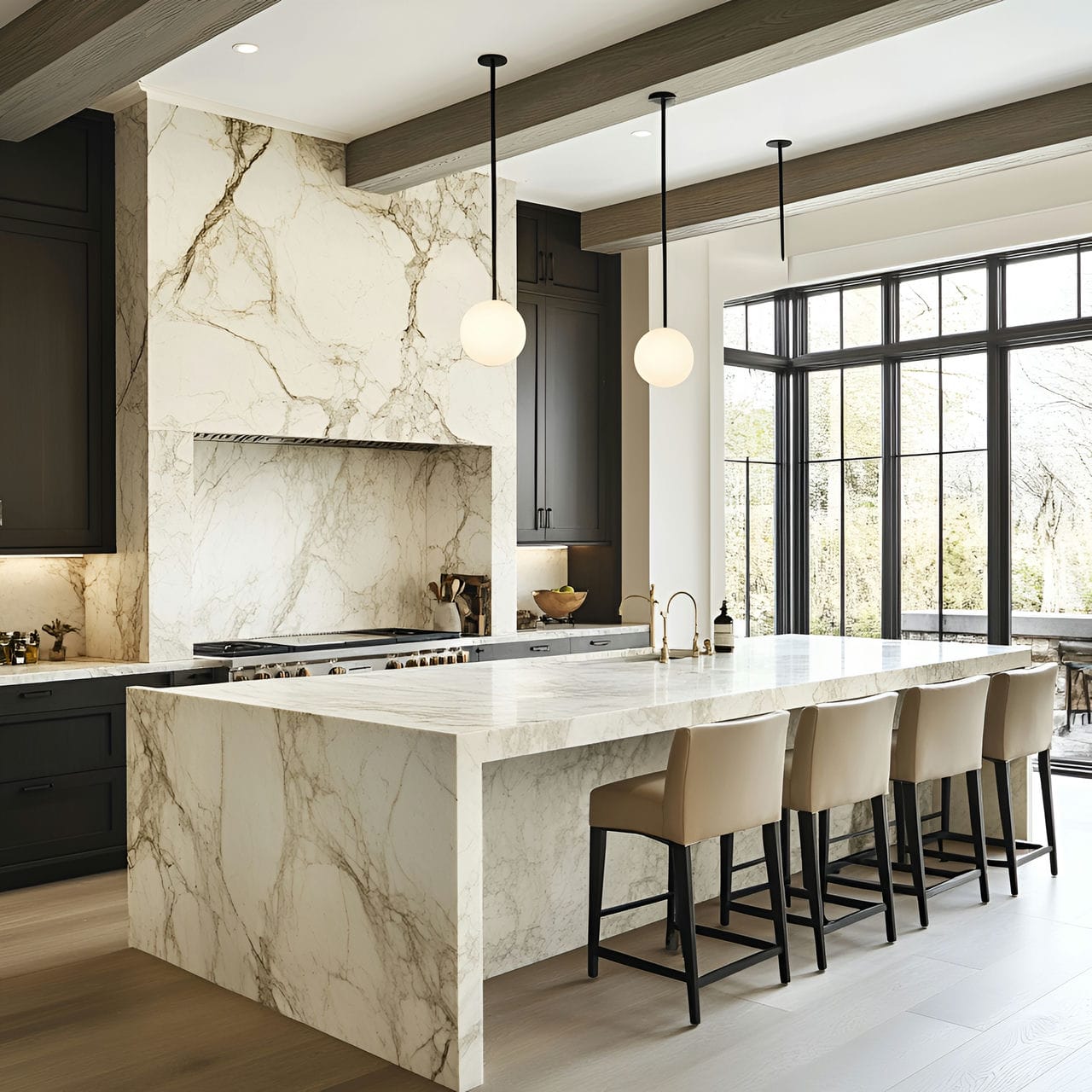 20 Best Kitchen Ideas And How To Design One Yourself! 357 18. Marble backsplash