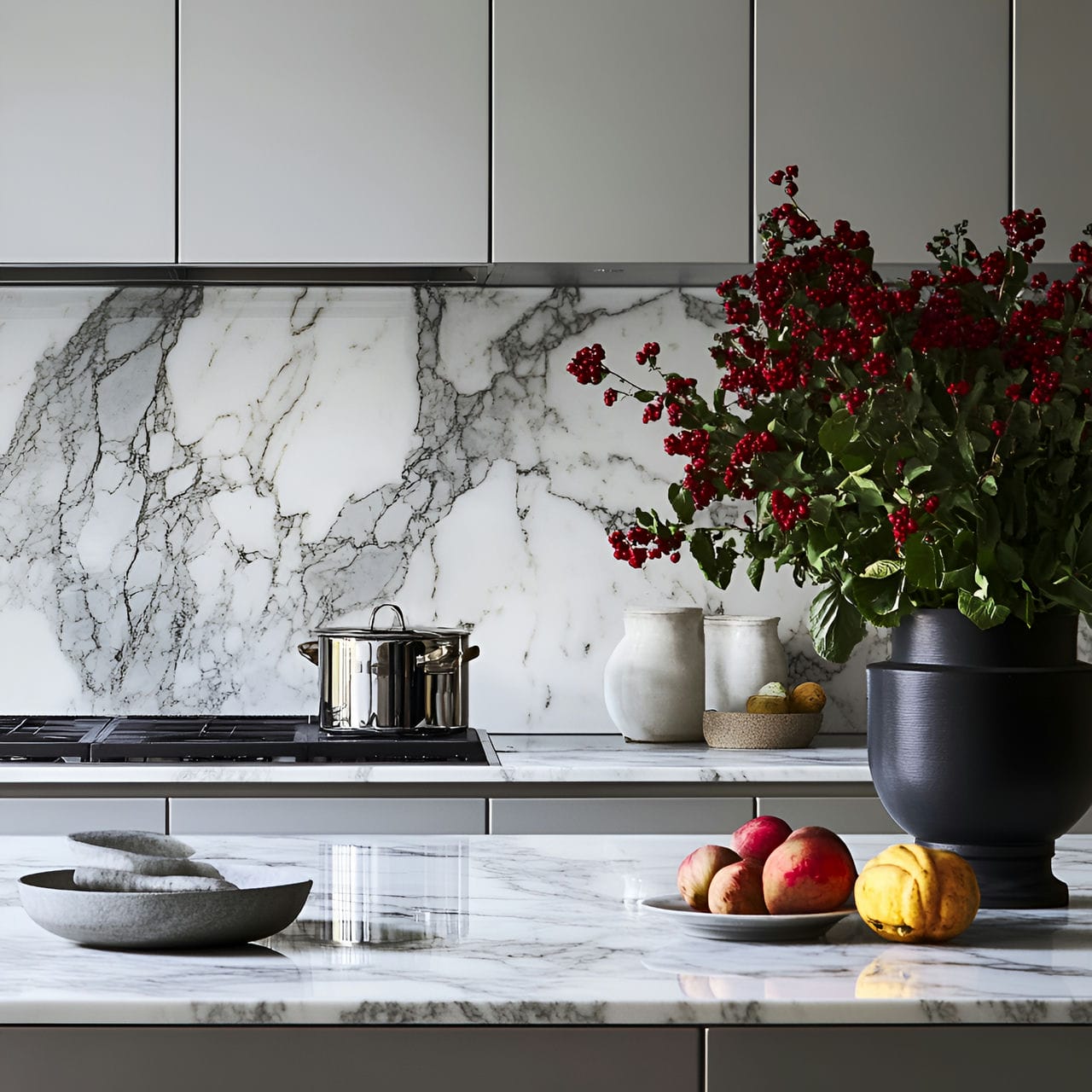 20 Best Kitchen Ideas And How To Design One Yourself! 356 18. Marble backsplash