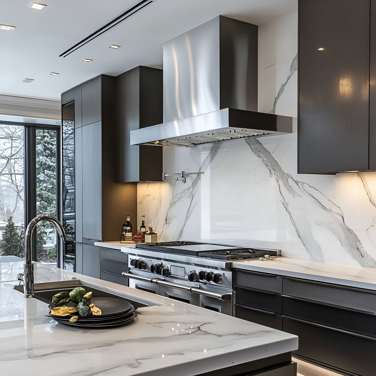 20 Best Kitchen Ideas And How To Design One Yourself! 353 18. Marble backsplash