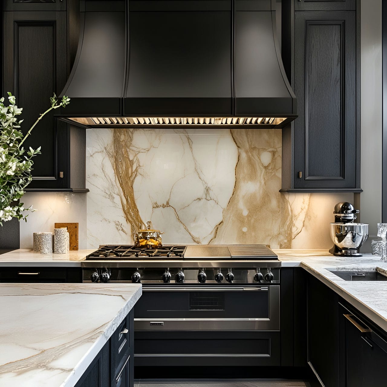 20 Best Kitchen Ideas And How To Design One Yourself! 351 18. Marble backsplash
