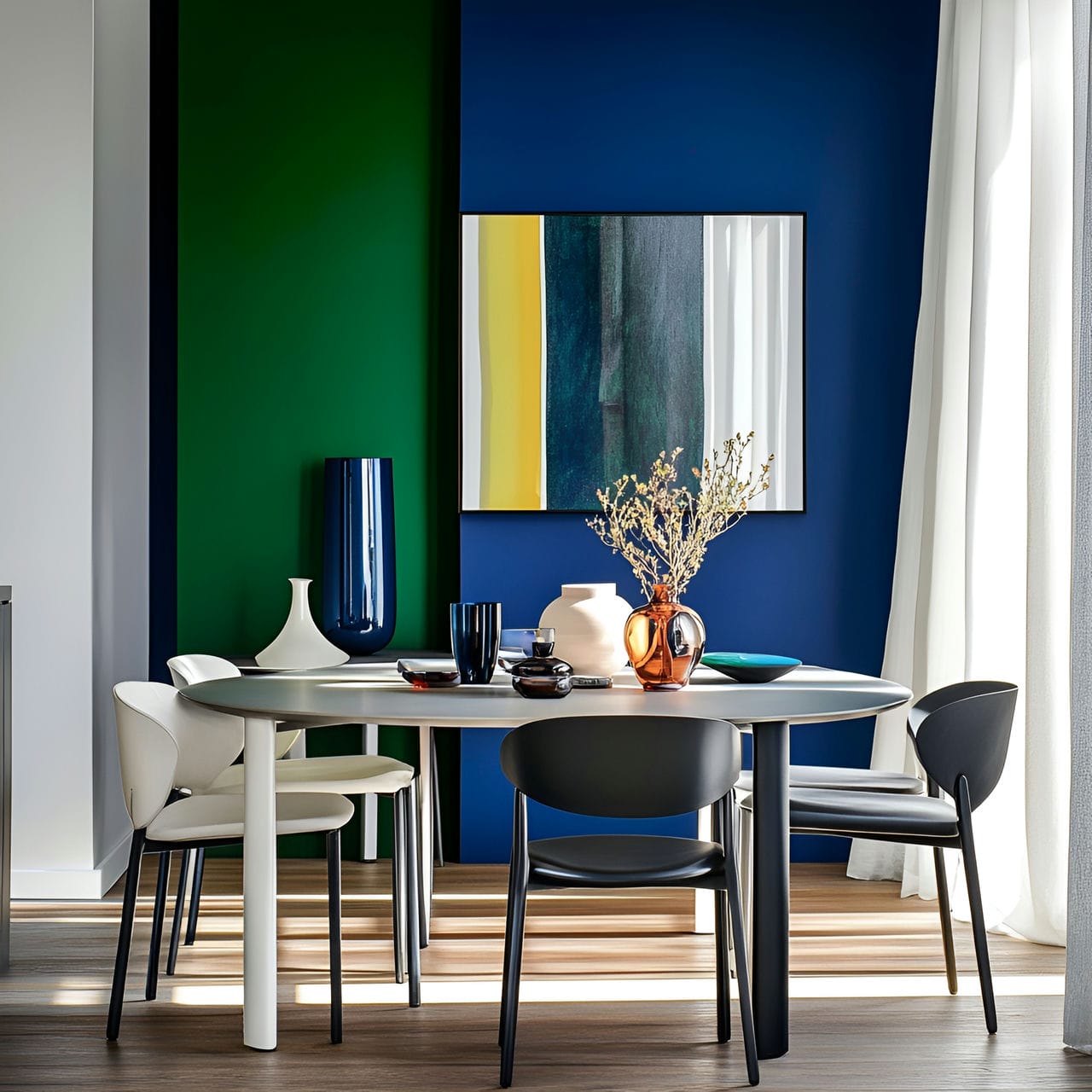 20 Best Dining Room Ideas And How To Design One Yourself! 345 18. Bold color accentsย
