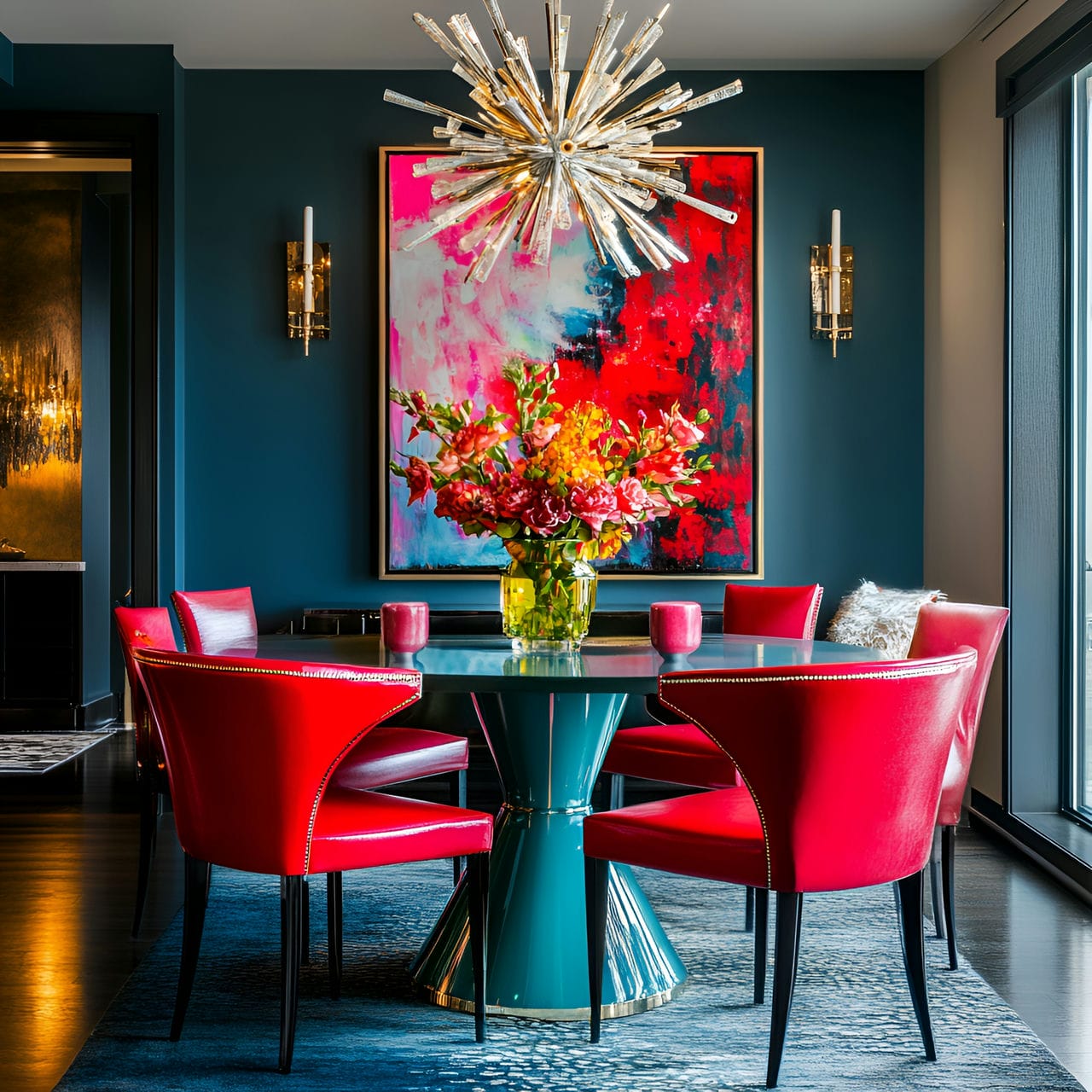 20 Best Dining Room Ideas And How To Design One Yourself! 340 18. Bold color accentsย