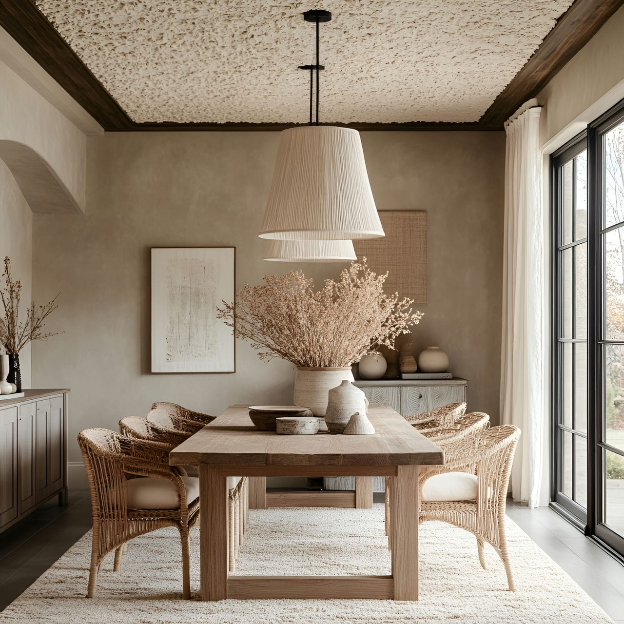 20 Best Dining Room Ideas And How To Design One Yourself! 356 19. Textured ceiling