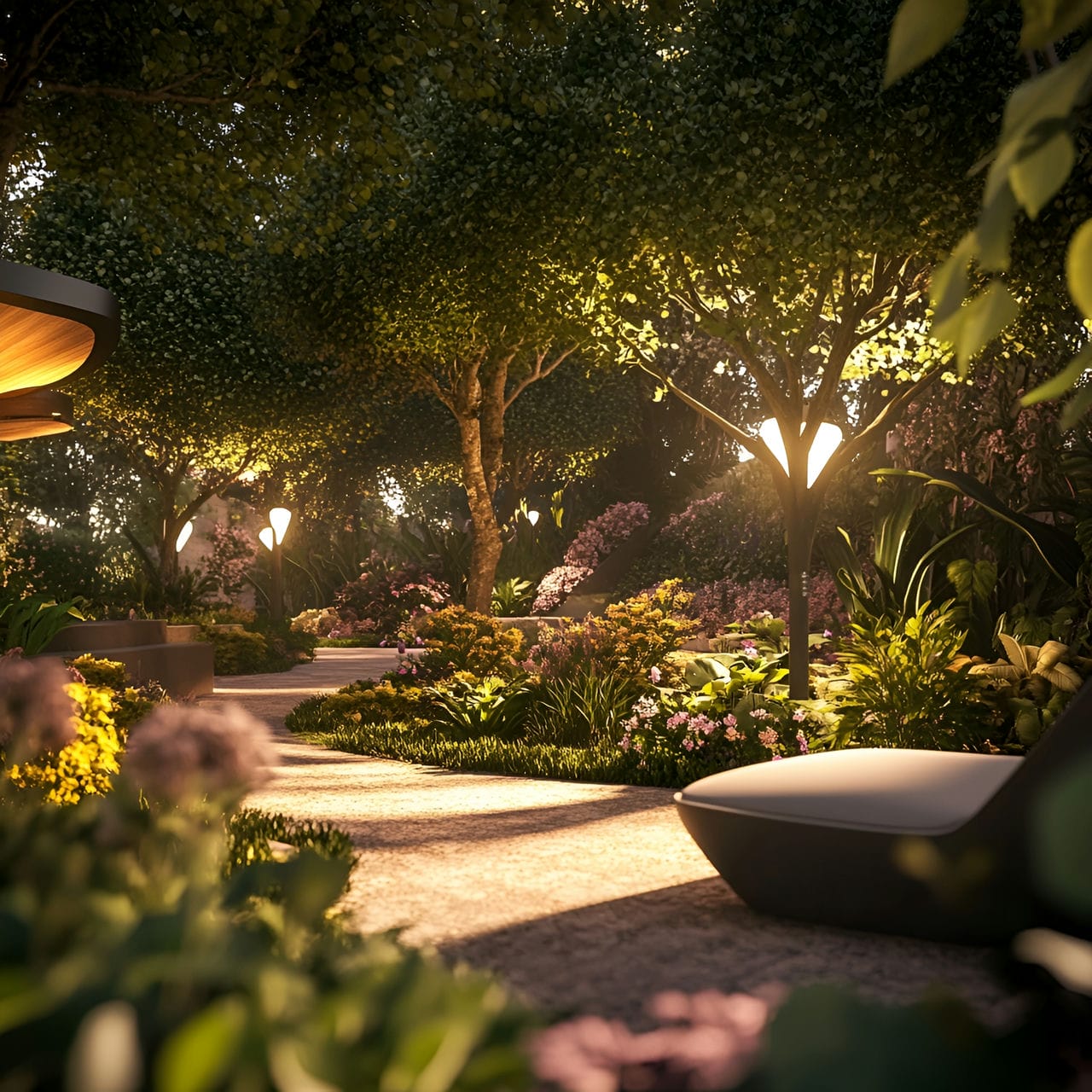 20 Best Garden Ideas And How To Design One Yourself! 263 19. Outdoor lighting