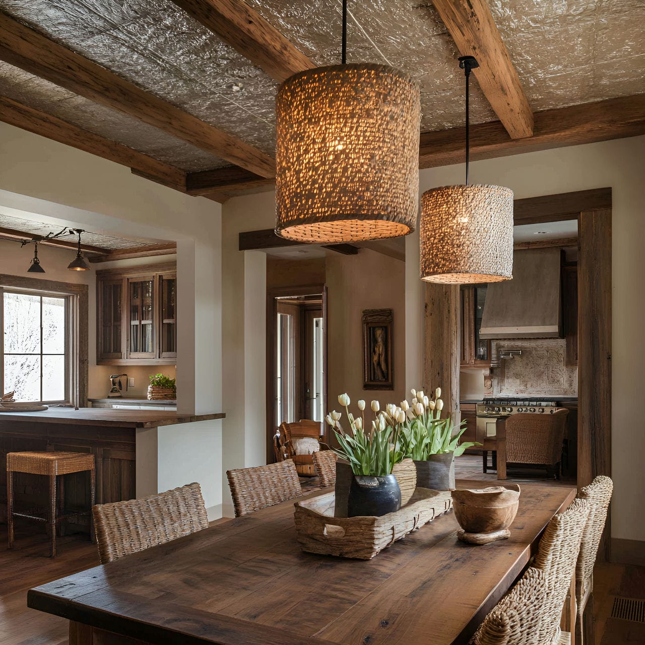 20 Best Dining Room Ideas And How To Design One Yourself! 350 19. Textured ceiling