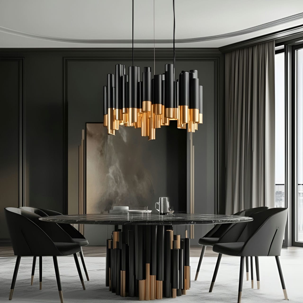 20 Best Dining Room Ideas And How To Design One Yourself! 184 1. Statement chandelier