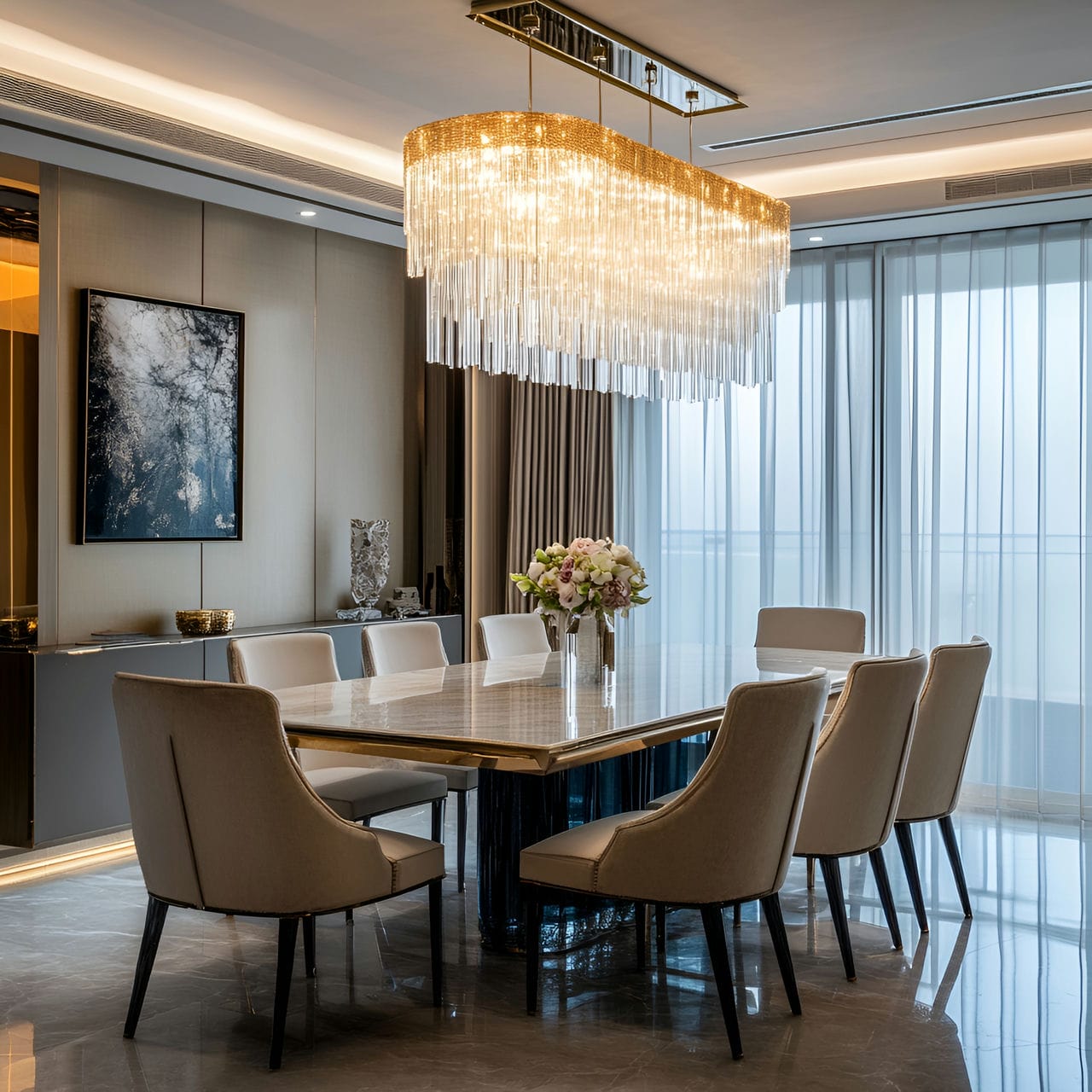 20 Best Dining Room Ideas And How To Design One Yourself! 188 1. Statement chandelier