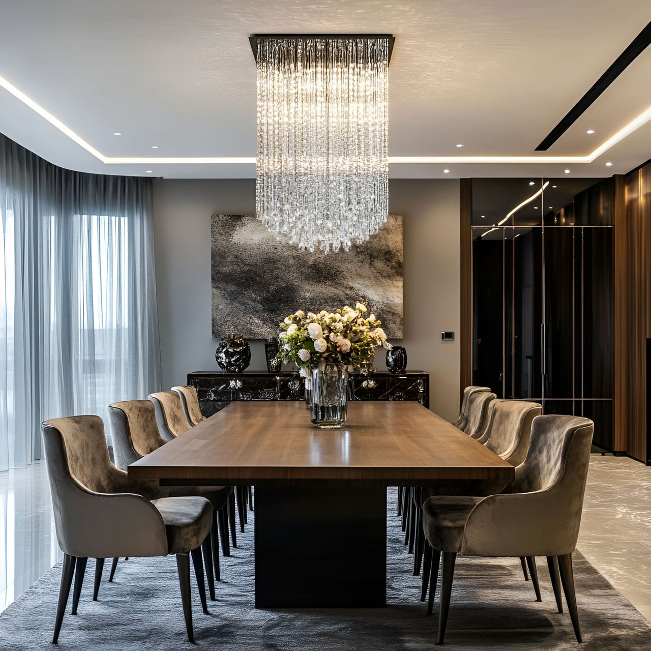 20 Best Dining Room Ideas And How To Design One Yourself! 189 1. Statement chandelier