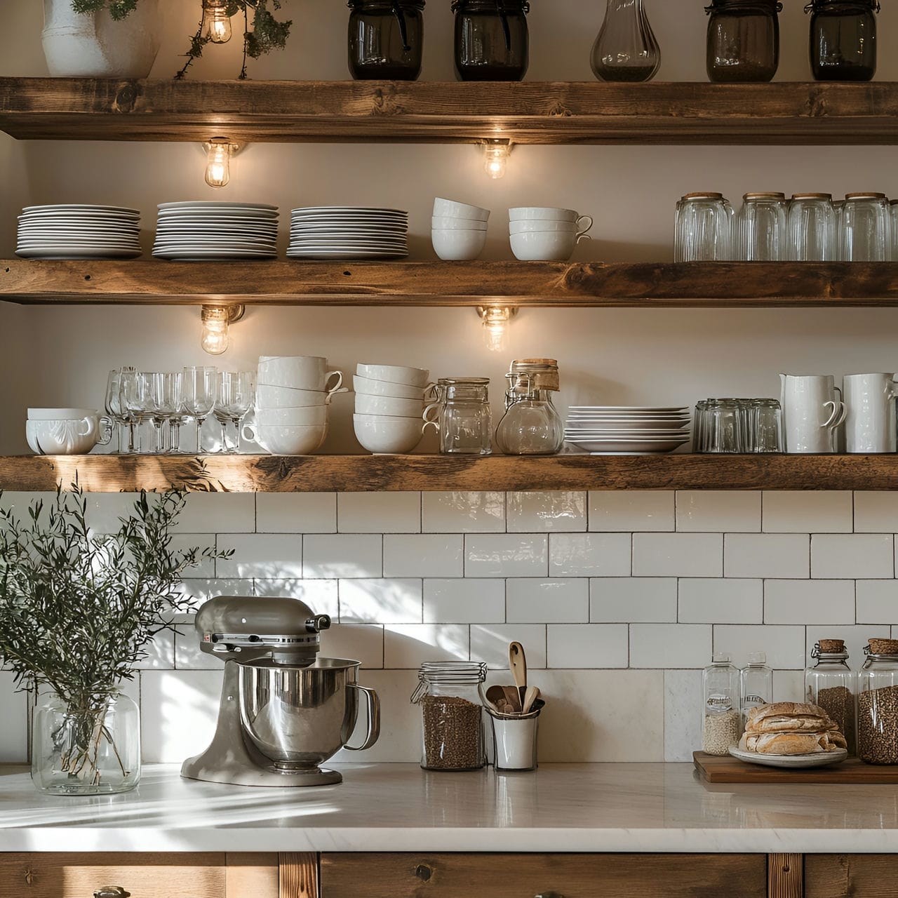 20 Best Kitchen Ideas And How To Design One Yourself! 192 1. Open shelving