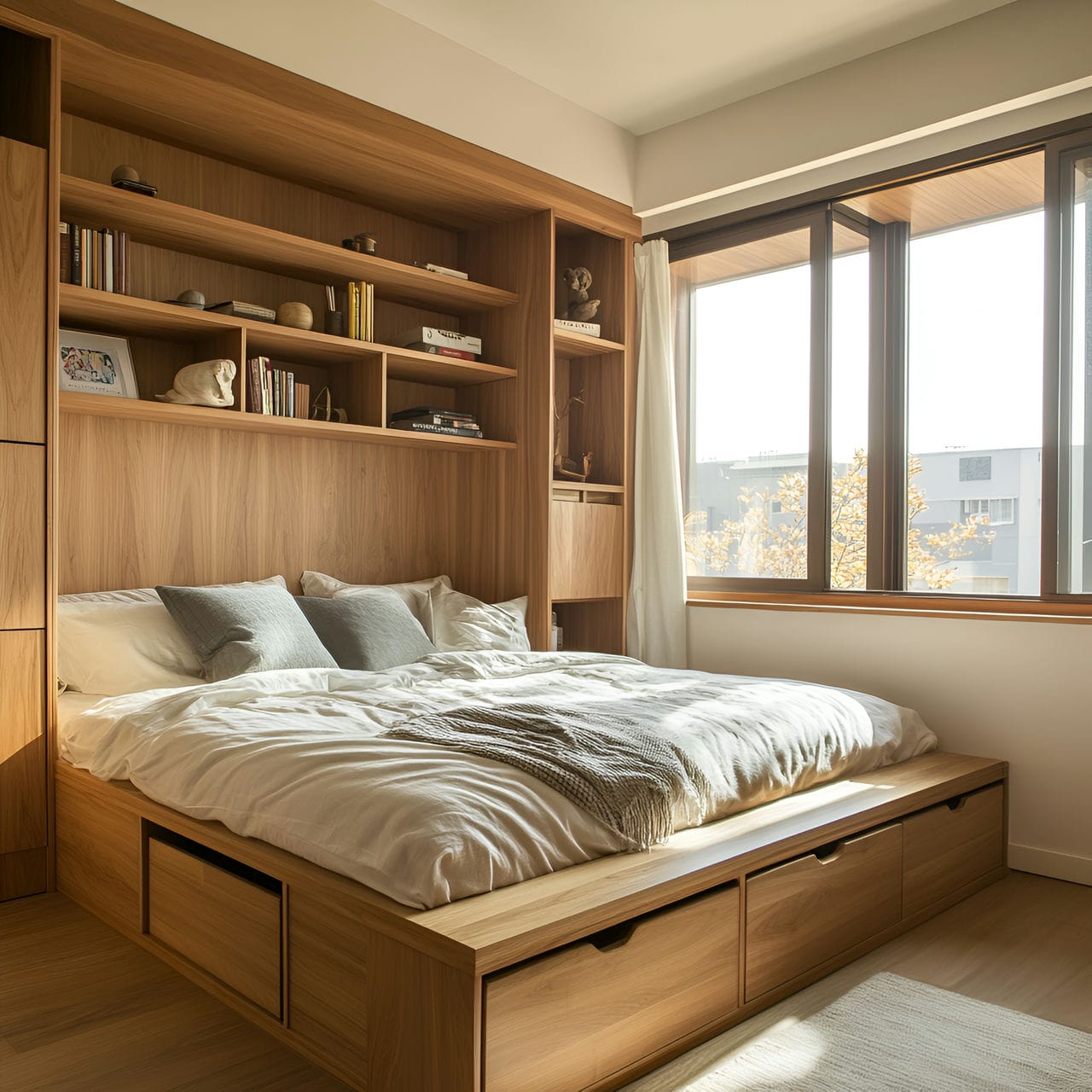 16 Best Bedroom Ideas And How To Design One Yourself! 147 1. Spatial efficiency